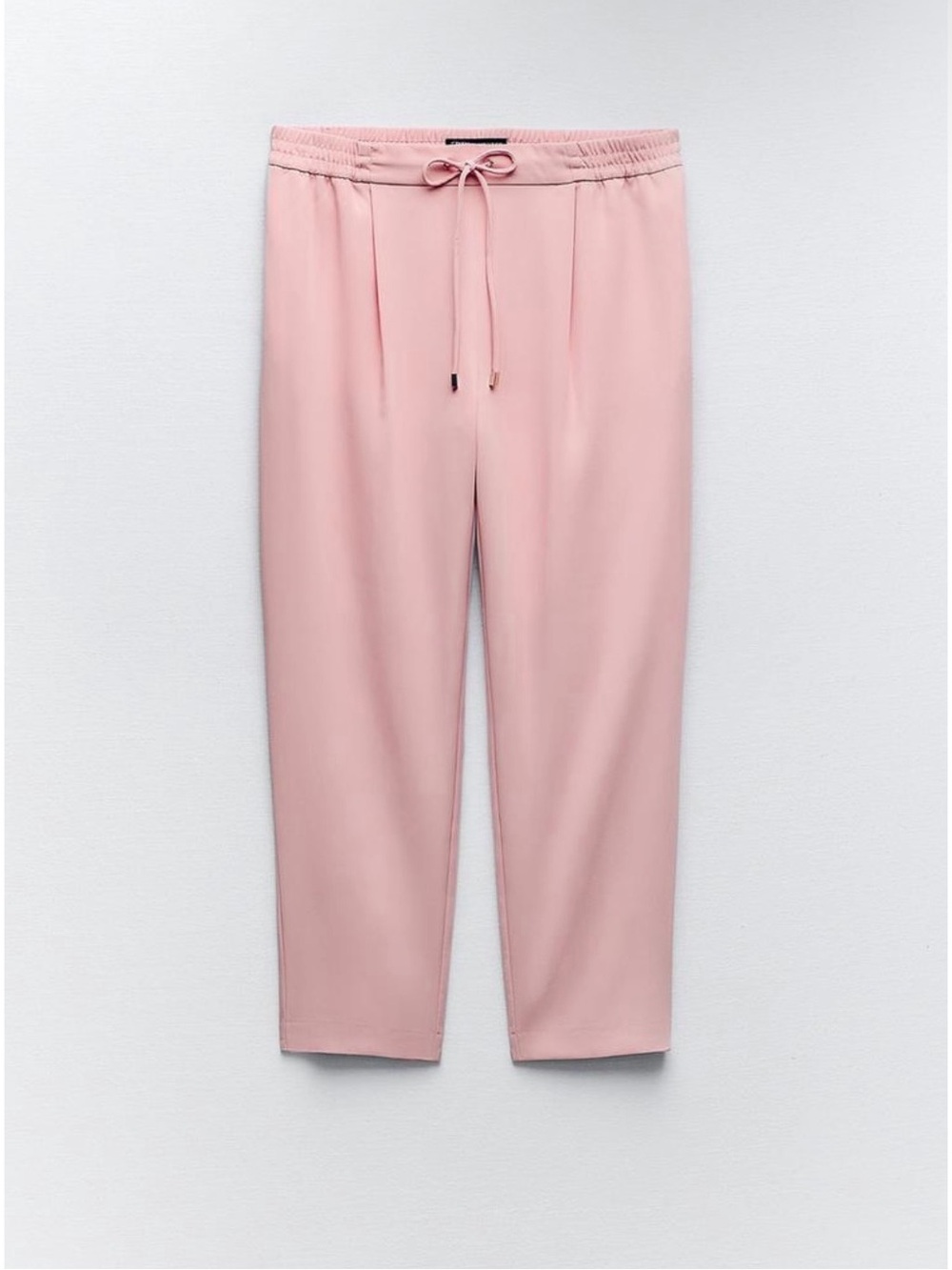 ZARA Pink Flowy Pants with Drawstring